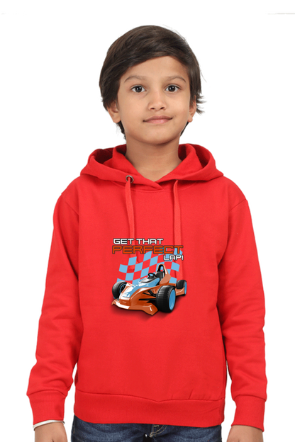 Boy’s Full Sleeve Racing Car Hooded Sweatshirt