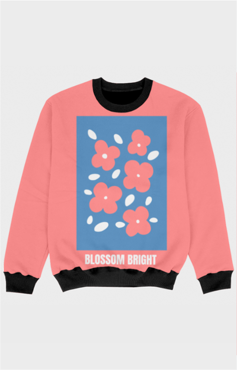 Girls’ Full Sleeve Floral Sweatshirt - Blossom BrightGirls’ Full Sleeve Floral Sweatshirt - Blossom Bright