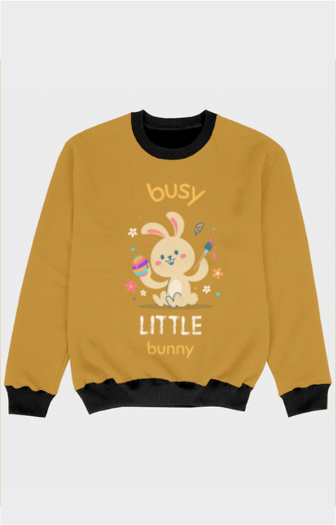 Kids Unisex Bunny Cartoon Full Sleeve Sweatshirt