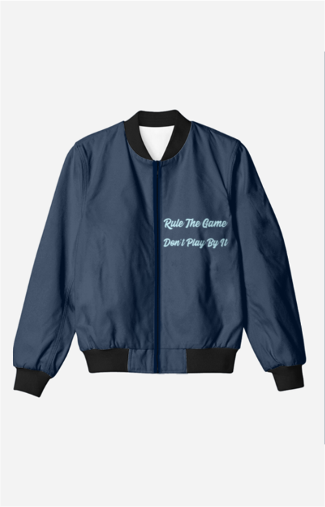 Men’s Full Sleeve Blue Bomber Jacket - Rule The Game