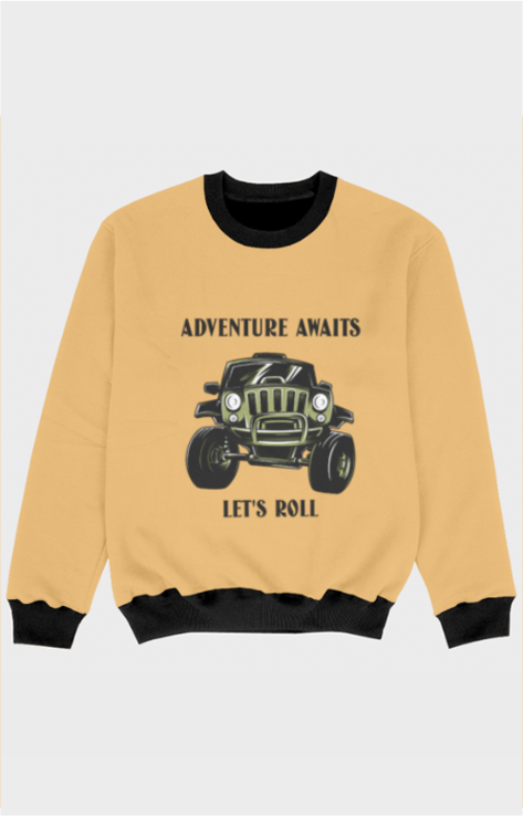 Boy's Full Sleeve All-Over Print 
 Sweatshirt - Adventure Awaits