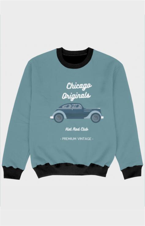 Boy’s Full Sleeve All-Over Print Car Sweatshirt - Chicago Originals