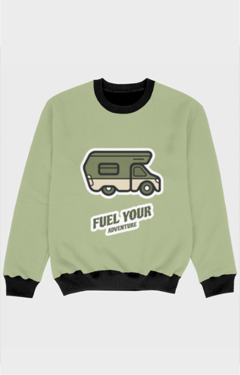 Boys Full Sleeve Car-Themed Adventure Sweatshirt