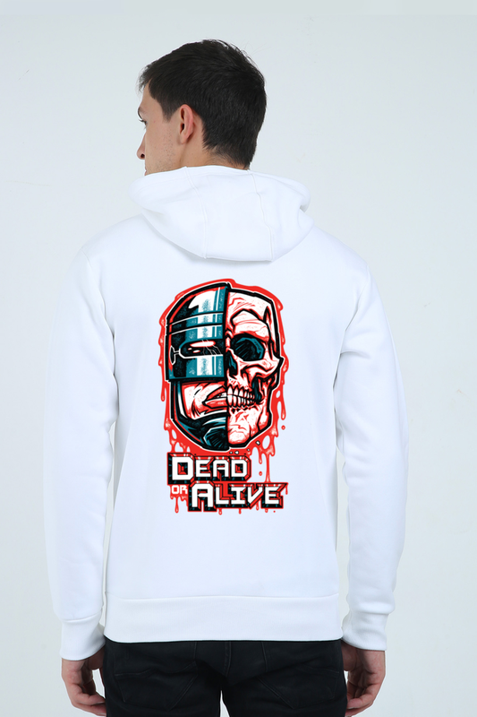 Dead or Alive Streetwear Quote - Zip Hoodie For Men