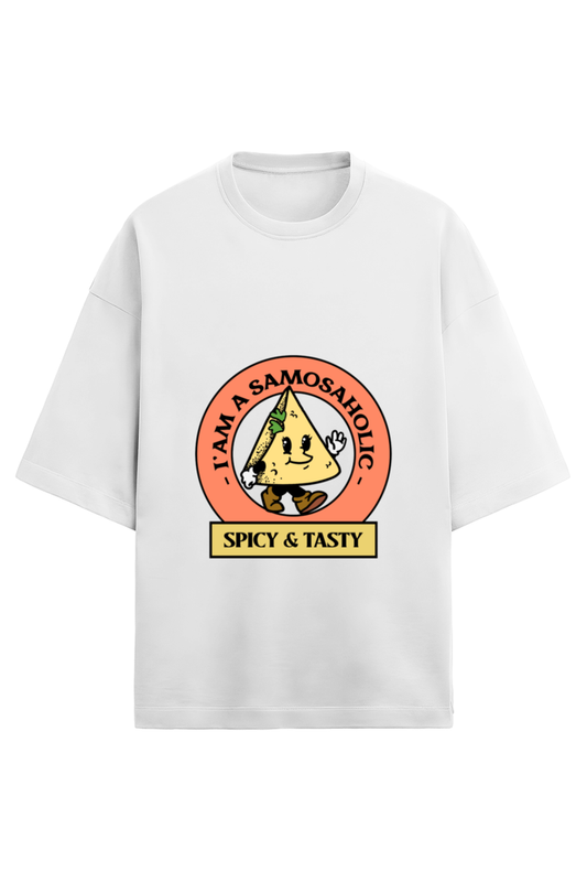 Unisex Half Sleeve Terry T-Shirt – "I Am a Samosaholic"