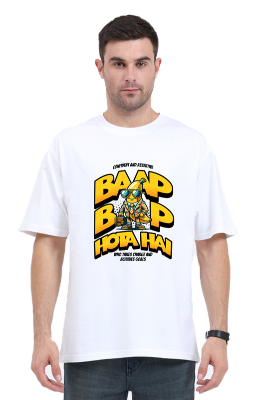 Men's Half Sleeve Desi T-Shirt - "Baap Baap Hota Hai