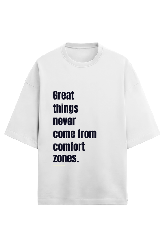 Unisex Half Sleeve Terry T-Shirt - "Great Things Never Come From Comfort Zones"