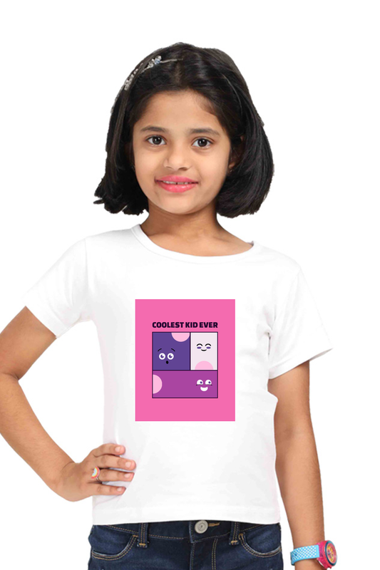 Coolest Kid Ever Half-Sleeve Tee For Girls | Graphic T-Shirts