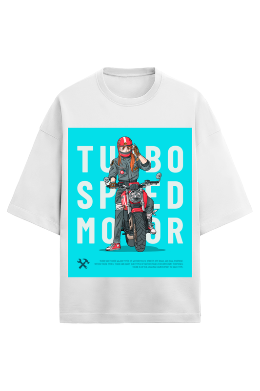 Unisex Half-Sleeve Terry T-Shirt – "Turbo Speed Motor"