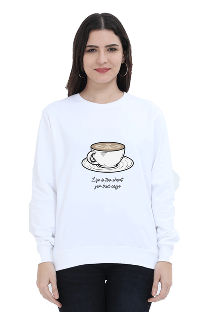 Women’s Full-Sleeve Coffee Lover’s Graphic Sweatshirt