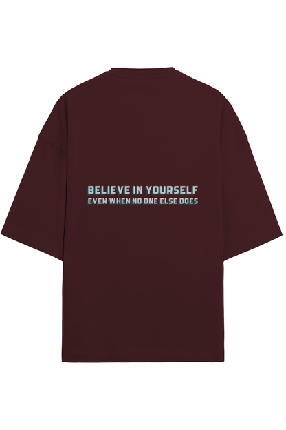 Unisex Oversized Half-Sleeve T-Shirt – Back Design with Motivation