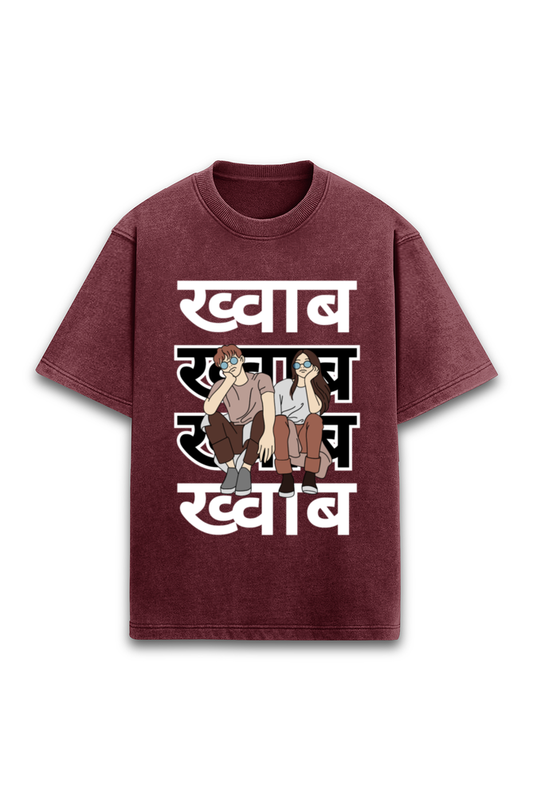 Unisex Half Sleeve T-shirt with Desi "Khwab" Design