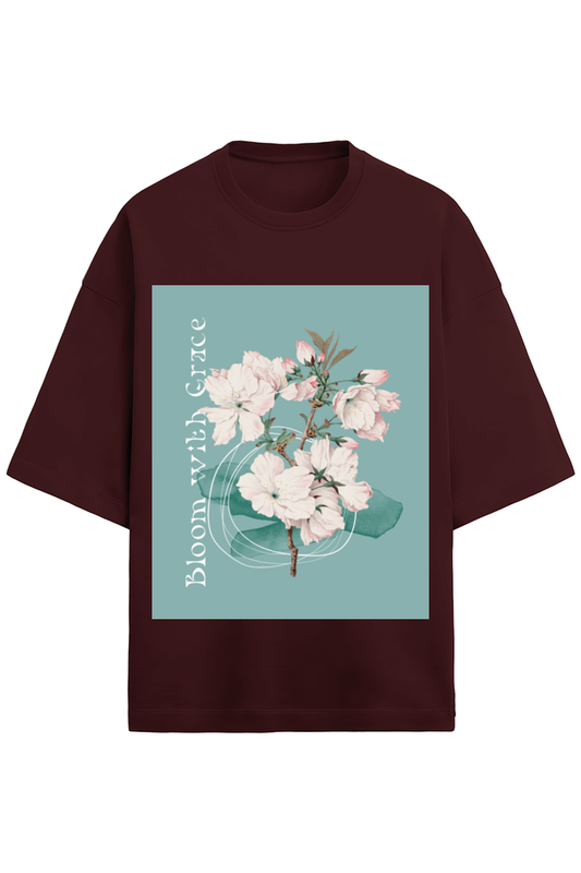 Women’s Half Sleeve Terry T-Shirt - Bloom With Grace