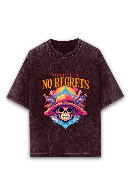 Men’s Half Sleeve T-Shirt – Pirate Life No Regrets