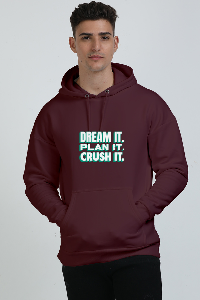 "Dream It. Plan It. Crush It." Men’s Oversized Hoodie 