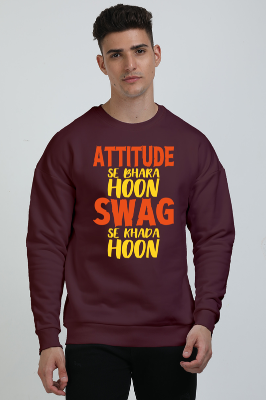 Men's Sweatshirt Attitude Se Bhara Hoon Desi Style | Graphic T-Shirt