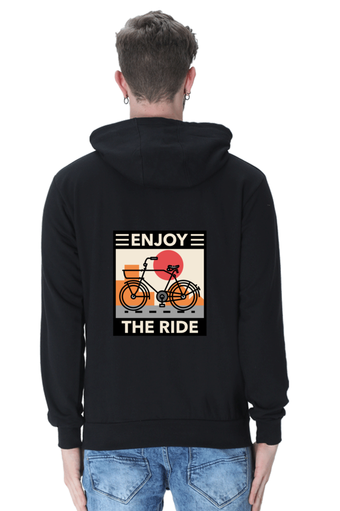 Men’s Full Sleeve Hooded Sweatshirt - Enjoy The Ride