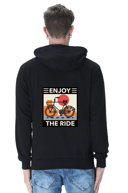 Men’s Full Sleeve Hooded Sweatshirt - Enjoy The Ride