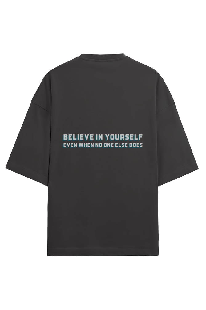 Unisex Oversized Half-Sleeve T-Shirt – Back Design with Motivation