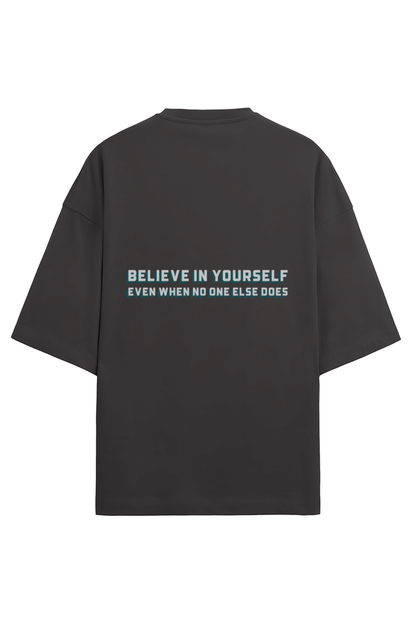 Unisex Oversized Half-Sleeve T-Shirt – Back Design with Motivation