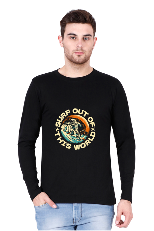 Surf Out of This World Full Sleeve T-Shirt For Men | Graphic T-Shirt