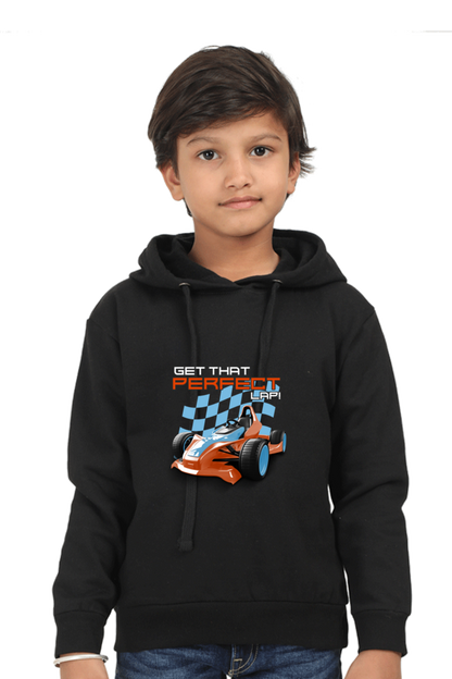 Boy’s Full Sleeve Racing Car Hooded Sweatshirt