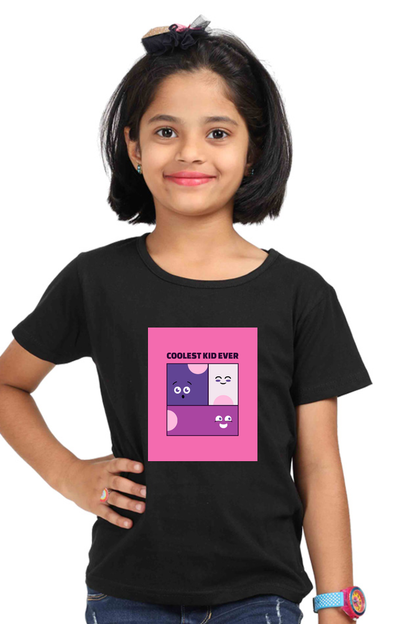 Coolest Kid Ever Half-Sleeve Tee For Girls | Graphic T-Shirts