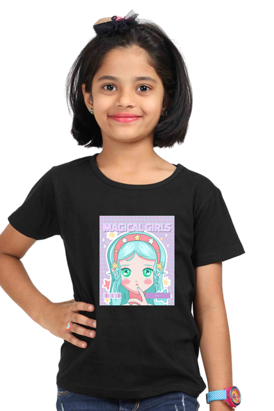 Girls’ Half Sleeve Anime T-Shirt – “Magical Girls”