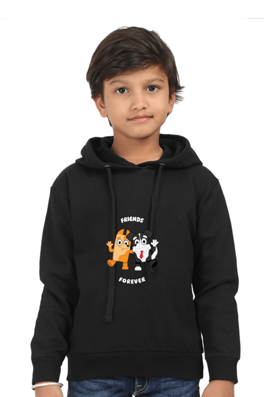 Boys Full-Sleeve Friendship-Themed Hooded Sweatshirt