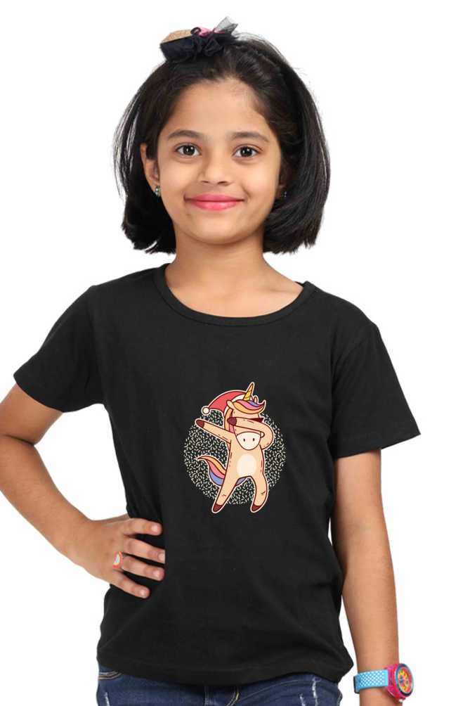 Magical Unicorn Dance Half Sleeve Girls Tee | Graphic T-Shirts