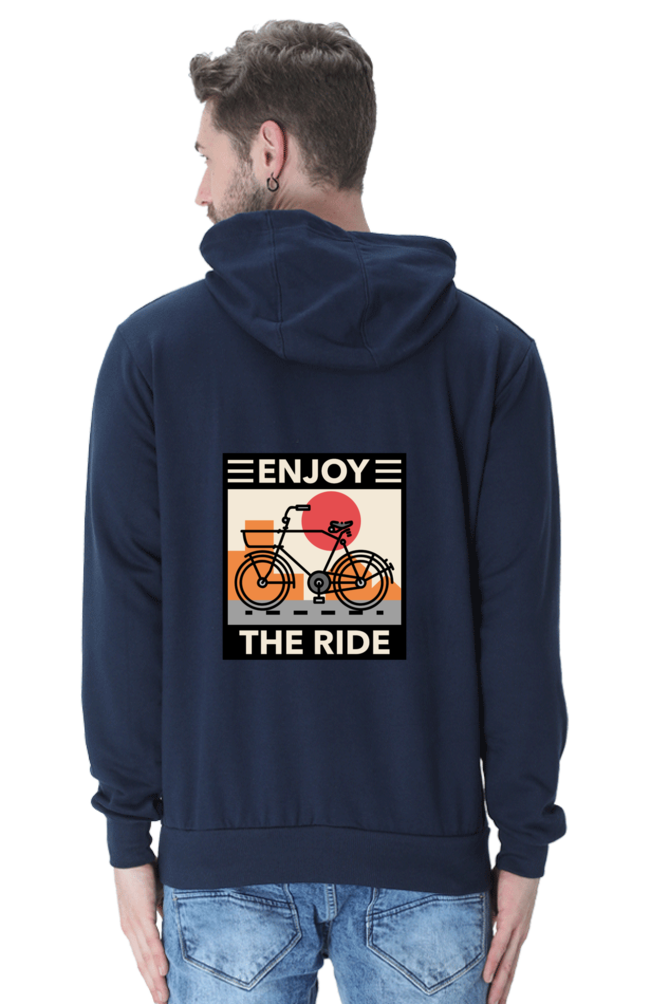 Men’s Full Sleeve Hooded Sweatshirt - Enjoy The Ride