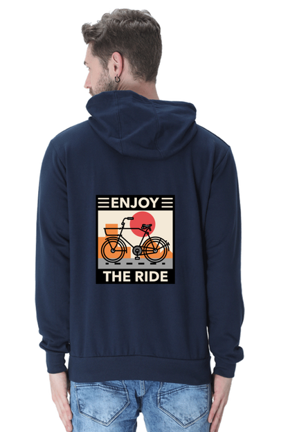 Men’s Full Sleeve Hooded Sweatshirt - Enjoy The Ride