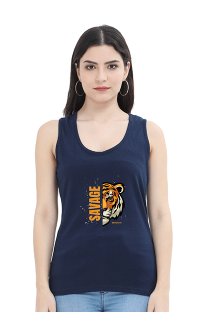 Savage Tiger Printed Women's Tshirt