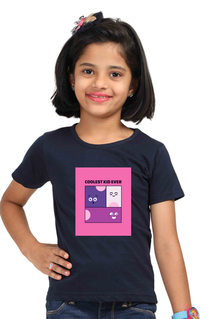 Coolest Kid Ever Half-Sleeve Tee For Girls | Graphic T-Shirts