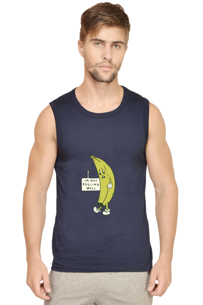 "I AM NOT PEELING WELL" Funny Quotes Sleeveless Tshirt For Men