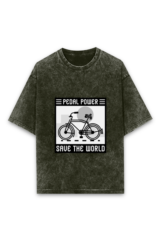 Men’s Half Sleeve T-Shirt - Bicycle Graphic Design