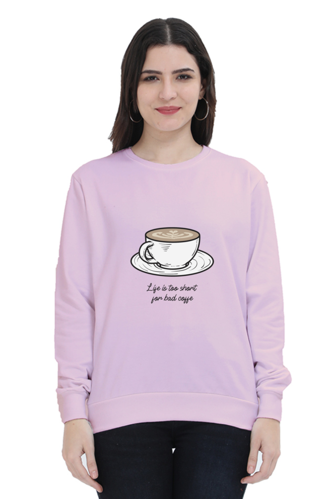 Women’s Full-Sleeve Coffee Lover’s Graphic Sweatshirt