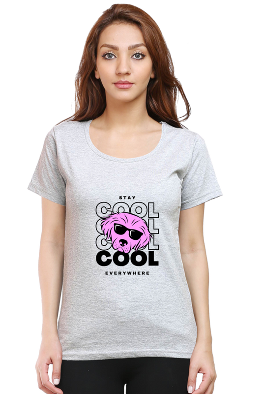 Stay Cool Dog Print Tshirt