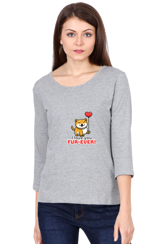 Women’s Full-Sleeve T-Shirt – I Love You Fur-Ever