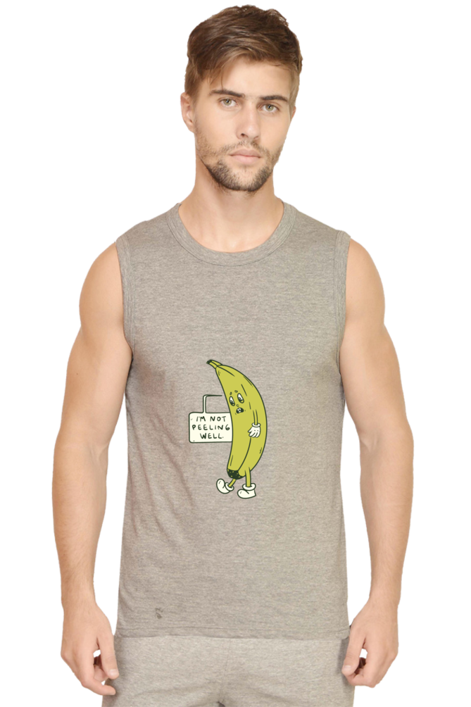 "I AM NOT PEELING WELL" Funny Quotes Sleeveless Tshirt For Men