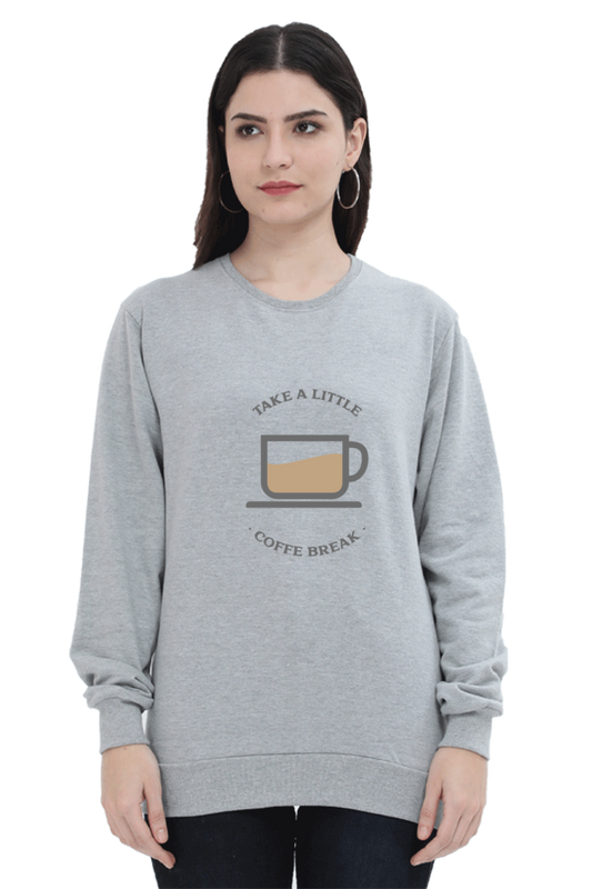 Women’s Coffee Break Graphic Sweatshirt - Full Sleeve Style