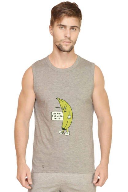 "I AM NOT PEELING WELL" Funny Quotes Sleeveless Tshirt For Men