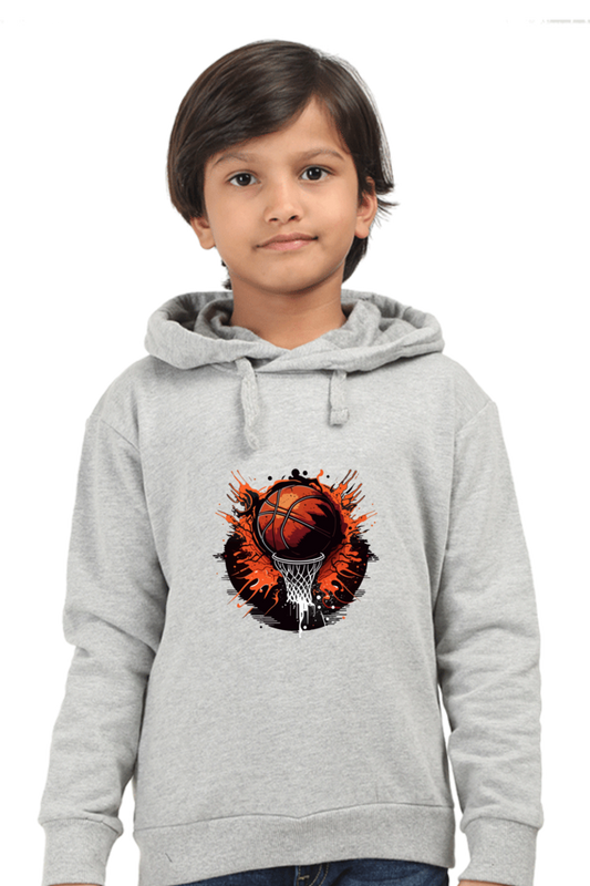 Boys' Full Sleeve Basketball Hoodie – Trendy and Cool