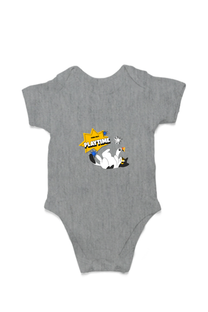 Unisex Half Sleeve Baby Romper - Purr-fect Playtime