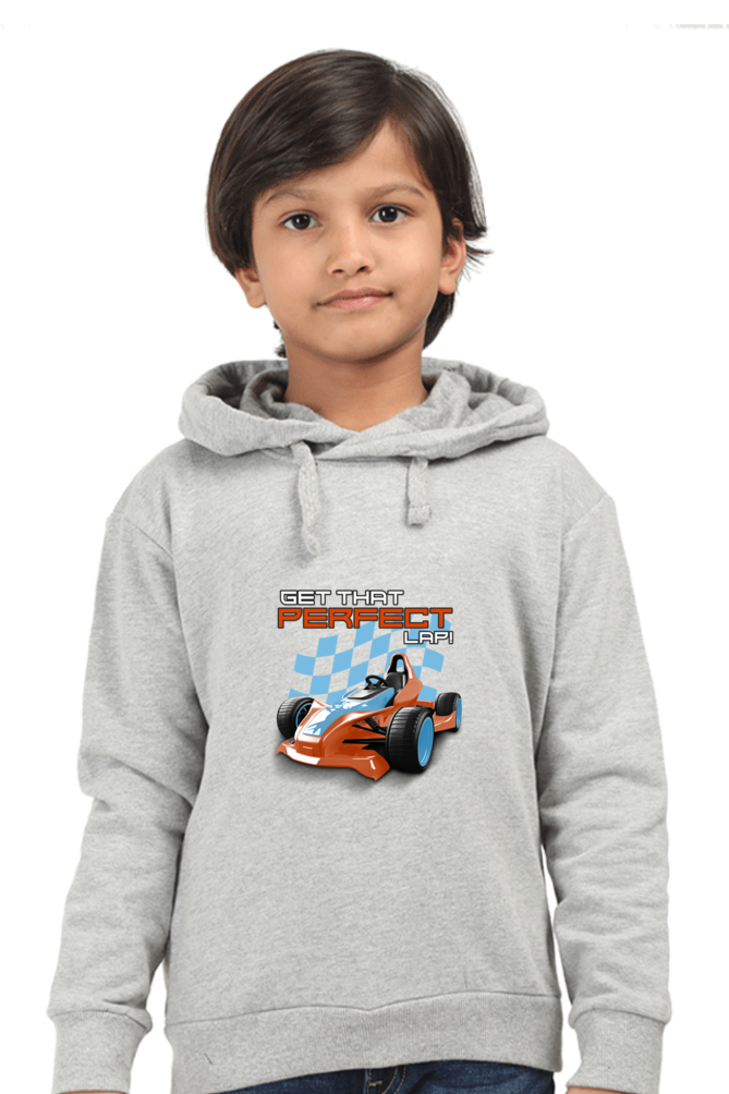 Boy’s Full Sleeve Racing Car Hooded Sweatshirt