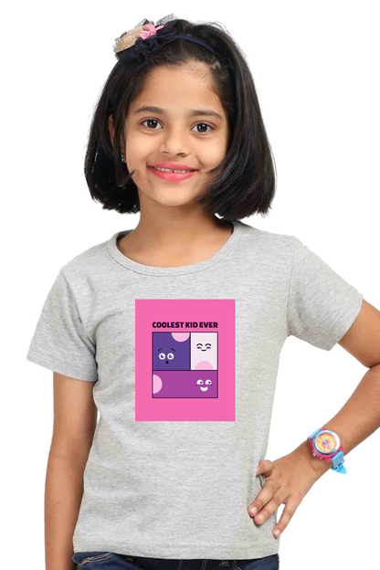 Coolest Kid Ever Half-Sleeve Tee For Girls | Graphic T-Shirts