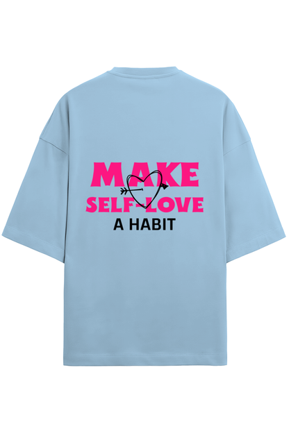 Make Self-Love a Habit – Unisex Half Sleeve Terry T-Shirt (Valentine Edition)