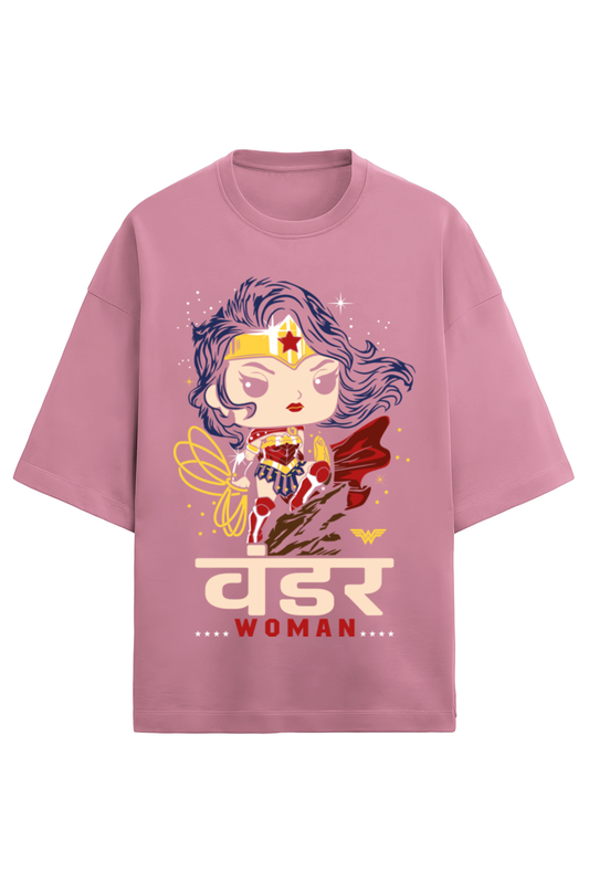 Desi Style Wonder Woman Half Sleeve T-Shirt| Graphic T-Shirt