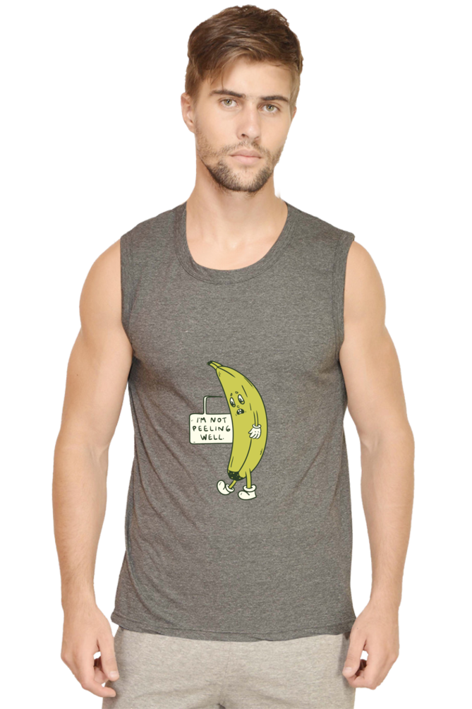 "I AM NOT PEELING WELL" Funny Quotes Sleeveless Tshirt For Men