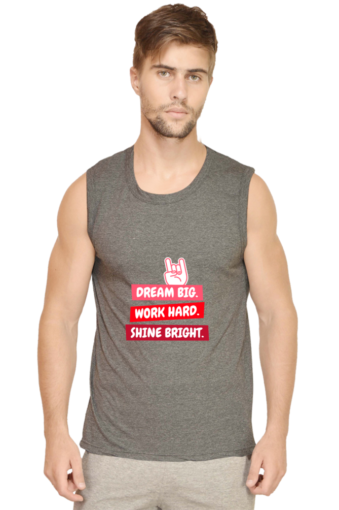 Men’s Sleeveless T-Shirt - Fitness Motivation Design